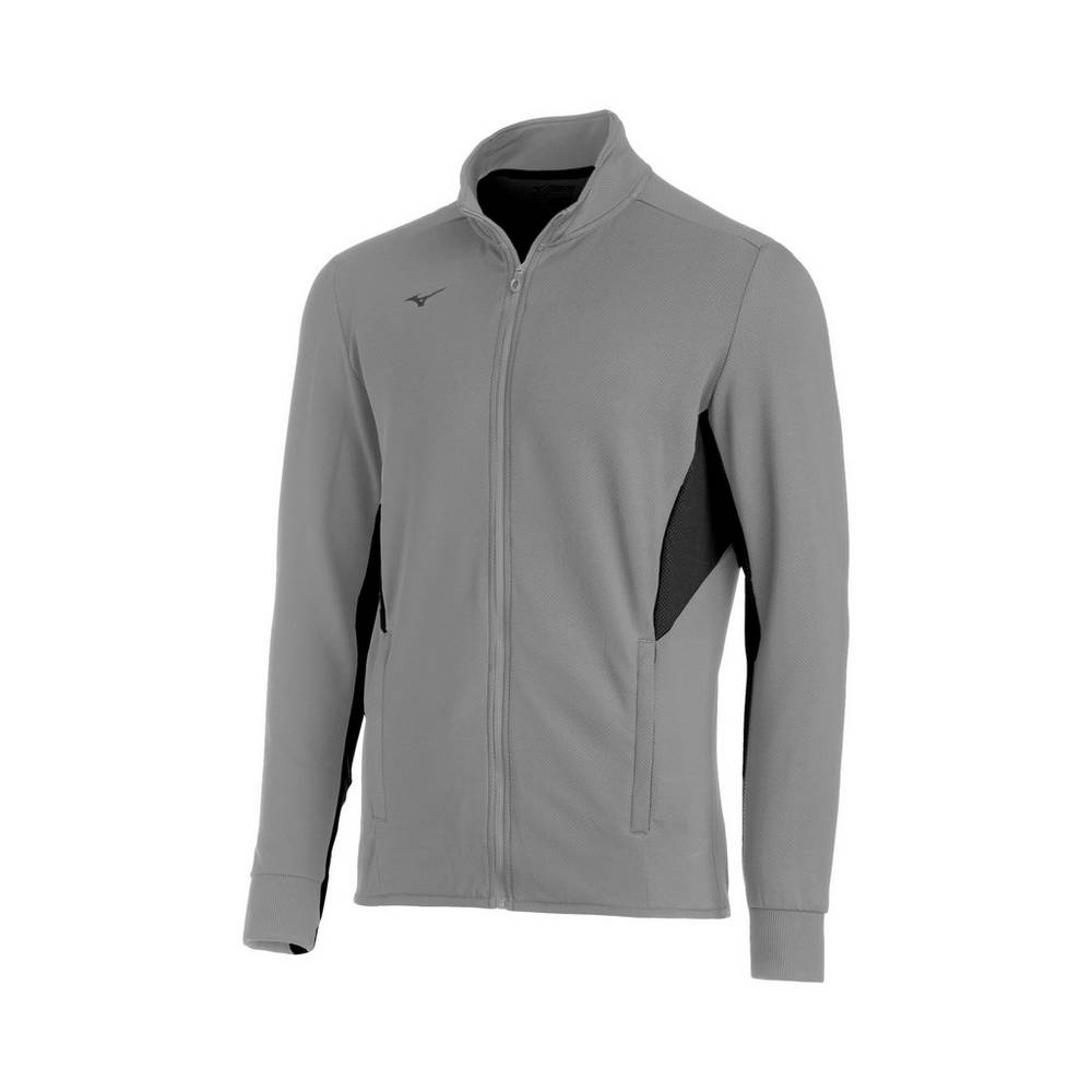 Mizuno Elite Thermal - Erkek Mont - Gri/Siyah Türkiye (MHVOFK-436)